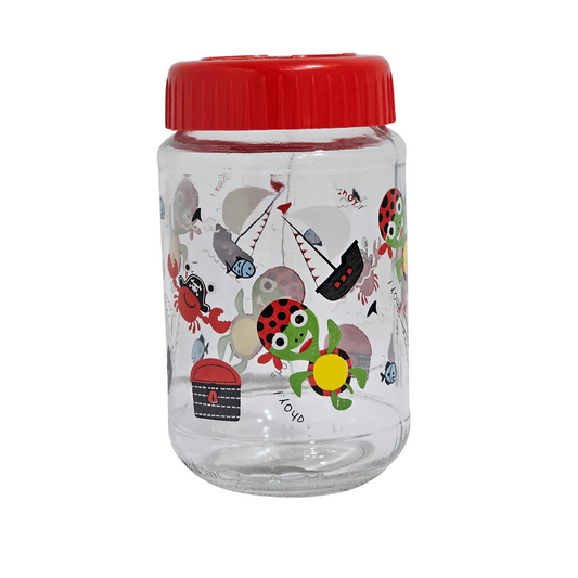 Herevin 370ml Glass Bottle – Made in Turkey (Available in Red and Orange, BPA Free)