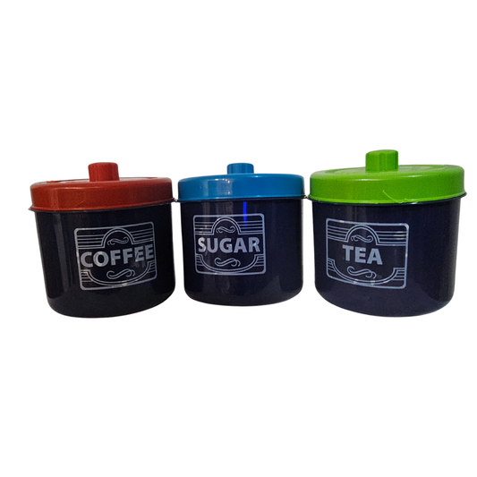 Formosa Plastic Tea, Coffee & Sugar Canister Set