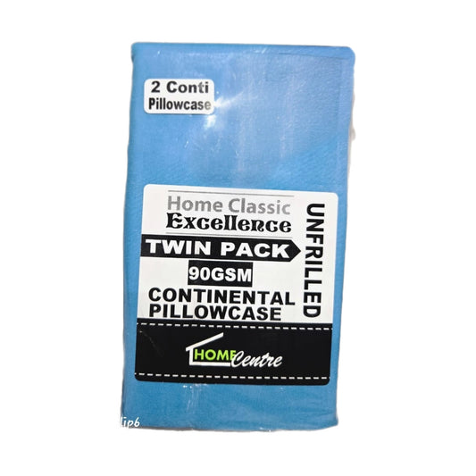 Home Classic Excellence Twin Pack Continental Pillowcases – 90GSM (Assorted Colours)