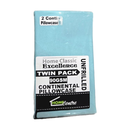 Home Classic Excellence Twin Pack Continental Pillowcases – 90GSM (Assorted Colours)