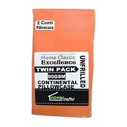 Home Classic Excellence Twin Pack Continental Pillowcases – 90GSM (Assorted Colours)