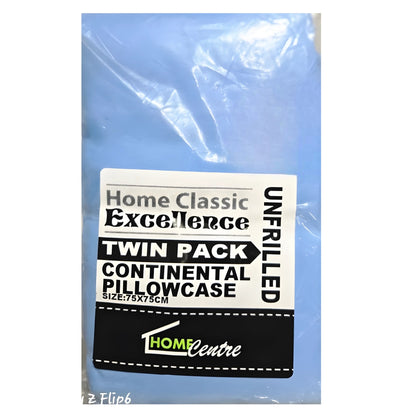 Home Classic Excellence Twin Pack Continental Pillowcases – 90GSM (Assorted Colours)