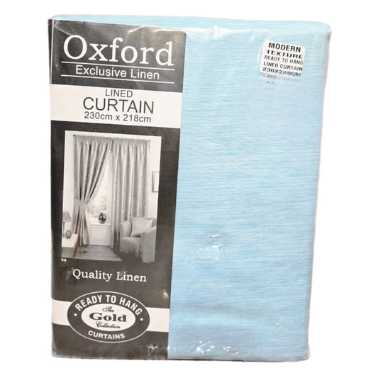 Oxford Exclusive Linen Lined Curtain – 230cm x 218cm (Ready to Hang)