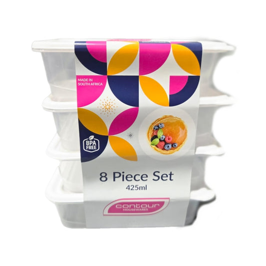 Contour Housewares 8 Piece Food Container Set – 425ml